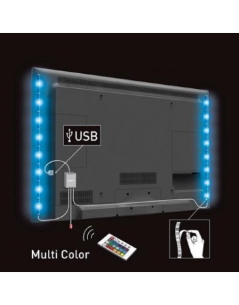 2x LED RGB Pásik pre TV s diaľkovým ovládačom IP65 LED/USB 50cm