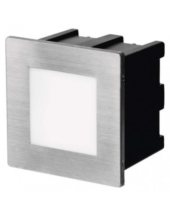 LED orientačné vstavané svietidlo 80×80, 1,5W teplá b.,IP65