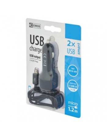 Univerzálny USB adaptér do auta 3,1A (15,5W) max., káblový