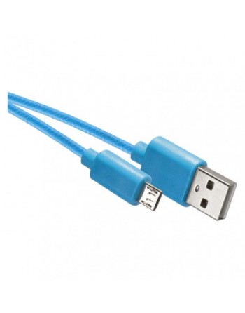 USB kábel 2.0 A/M - micro B/M 1m modrý