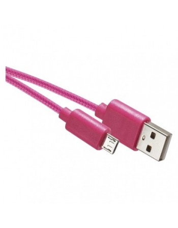 USB kábel 2.0 A/M - micro B/M 1m ružový