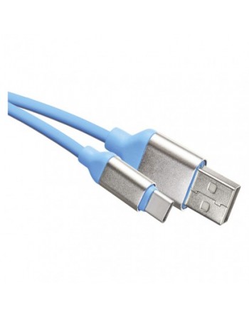 USB kábel 2.0 A/M - C/M 1m modrý