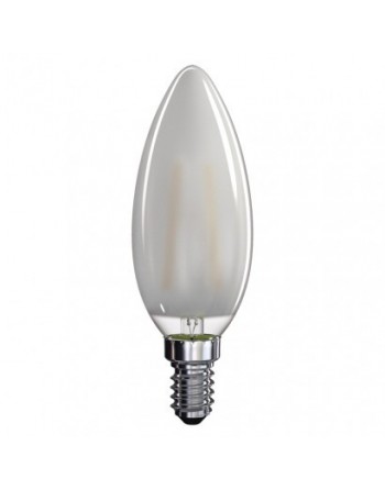 LED žiarovka Filament Candle matná A++ 4W E14 teplá biela